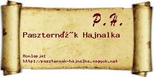 Paszternák Hajnalka névjegykártya