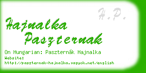 hajnalka paszternak business card